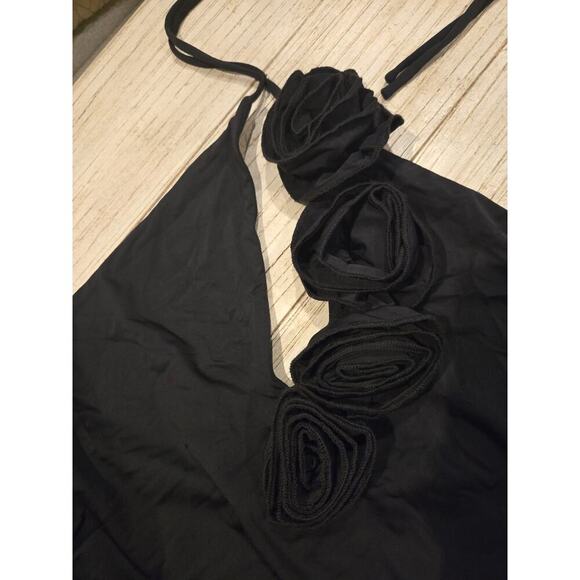 Bardot Black Floral One-Piece Swimsuit Size L - Picture 2 of 7